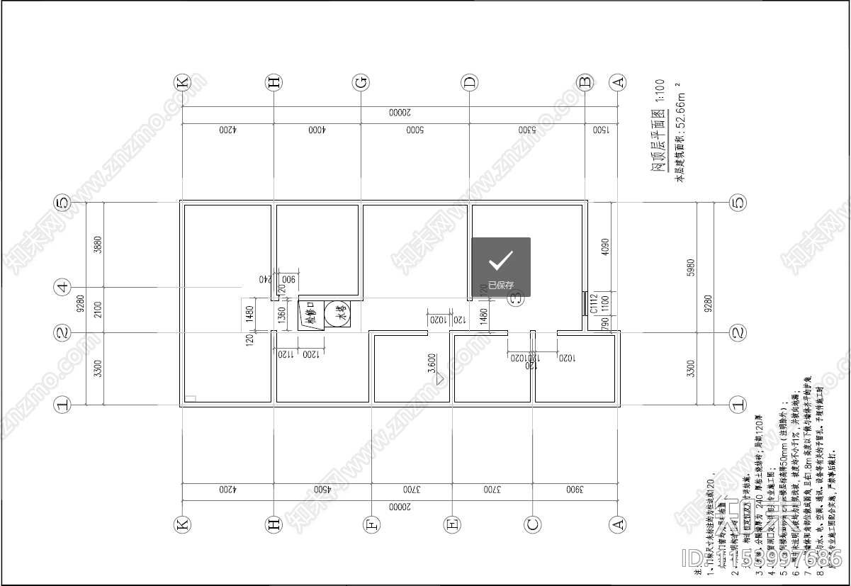 欧式简约一层自建房施工图下载【ID:1153997686】