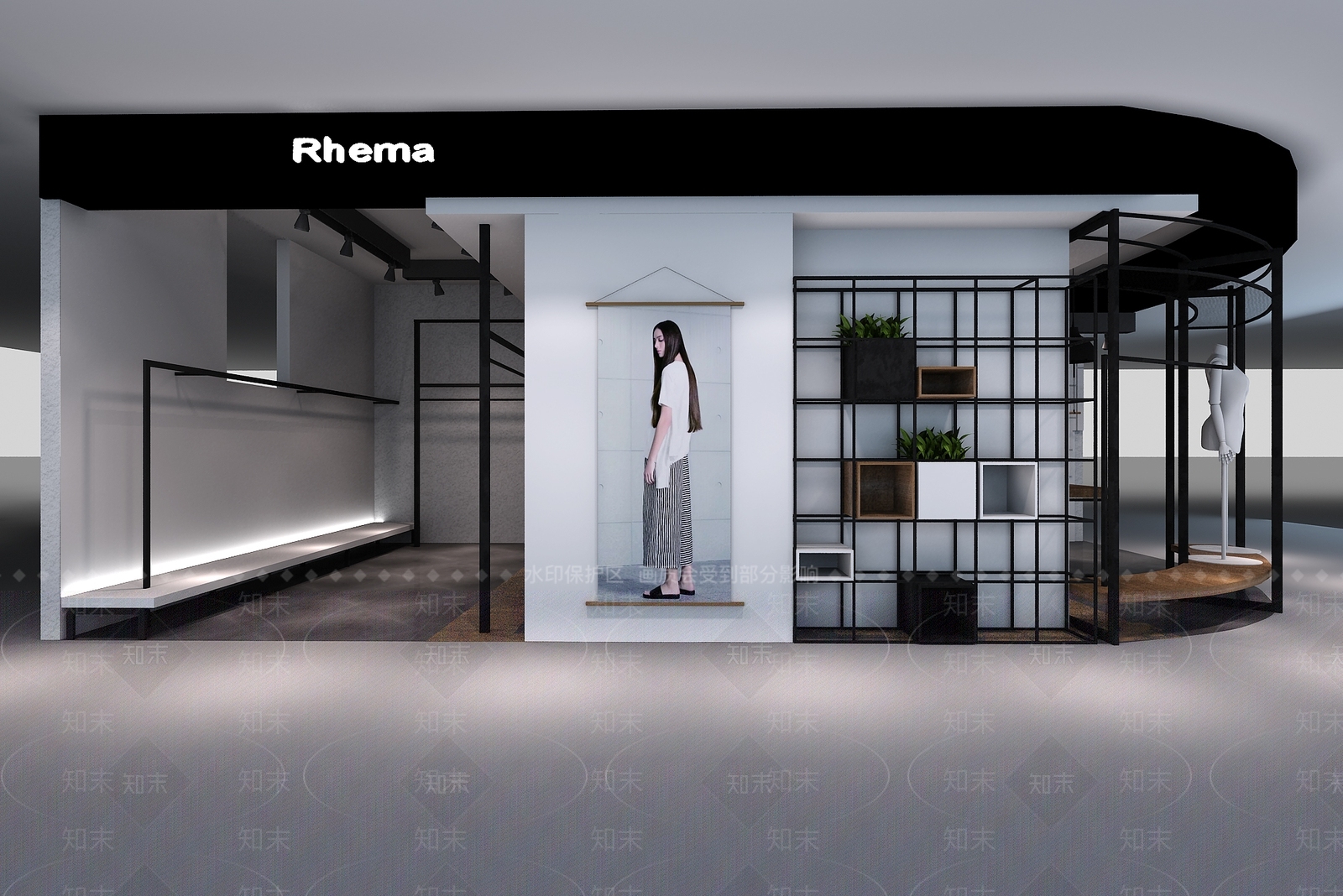 现代女装店3D模型下载【ID:1153999135】