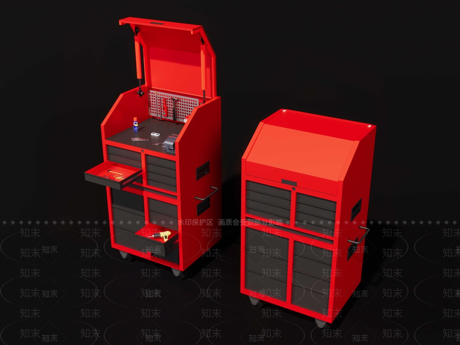 现代维修工具箱SU模型下载【ID:1154000482】