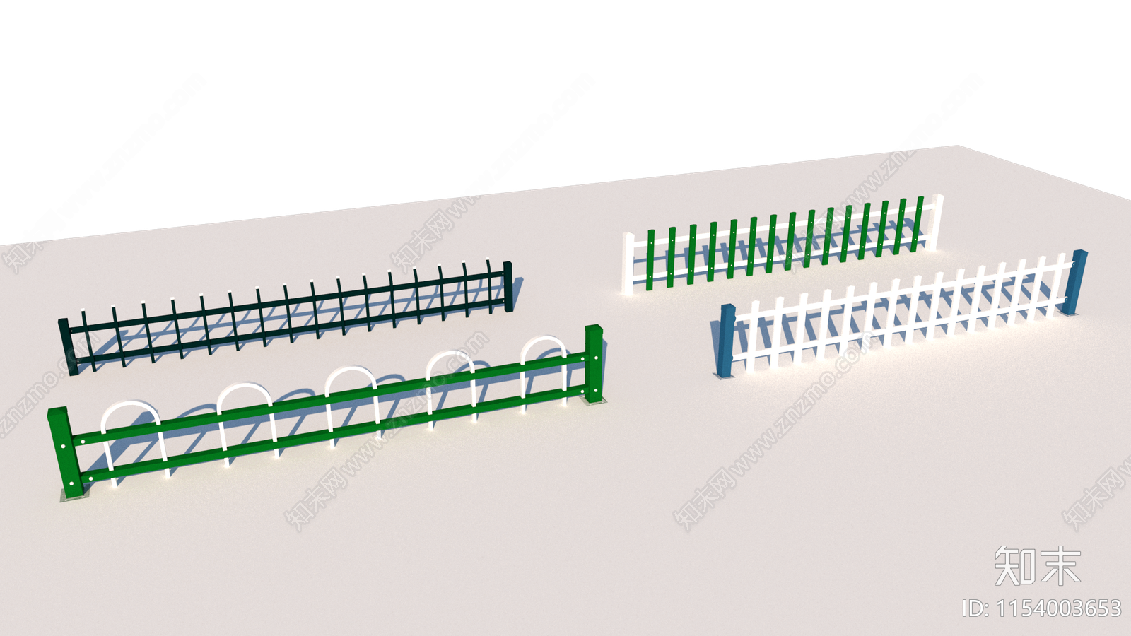 现代草坪护栏SU模型下载【ID:1154003653】