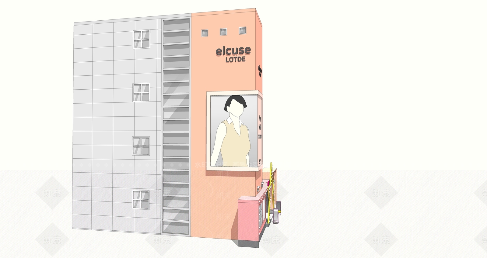 现代商业多层SU模型下载【ID:1154006373】