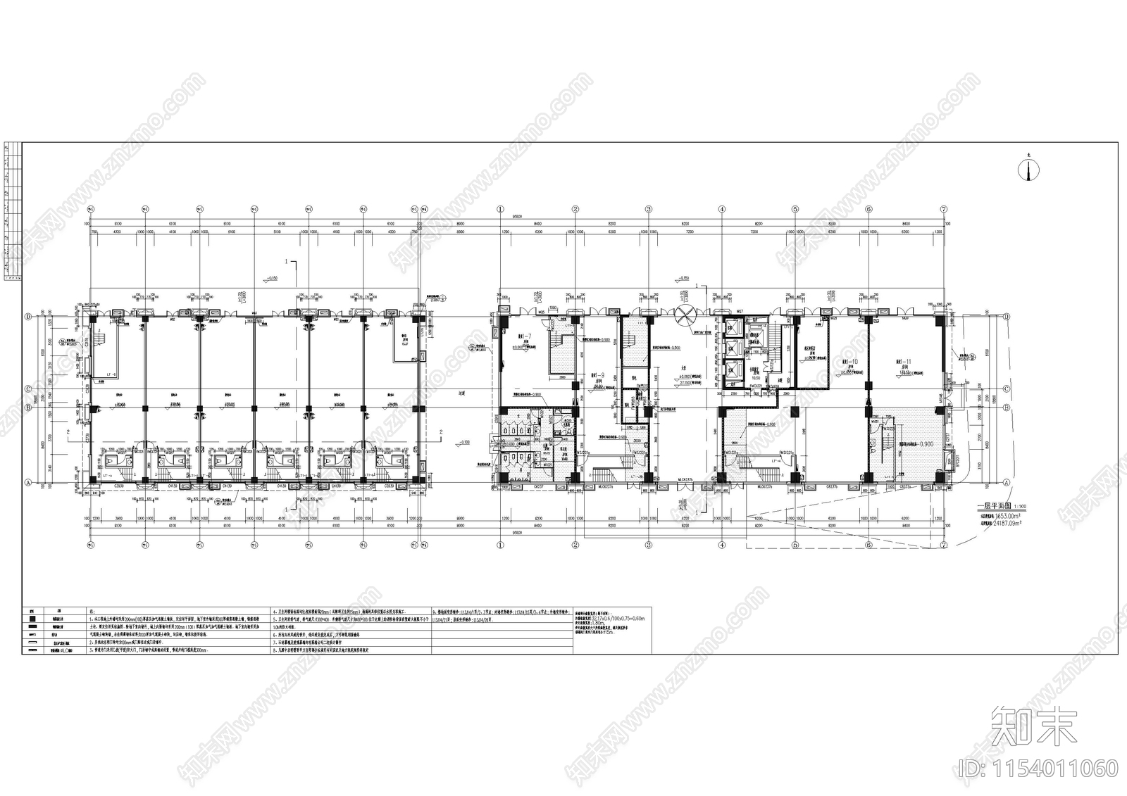 23层新古典办公楼建筑cad施工图下载【ID:1154011060】