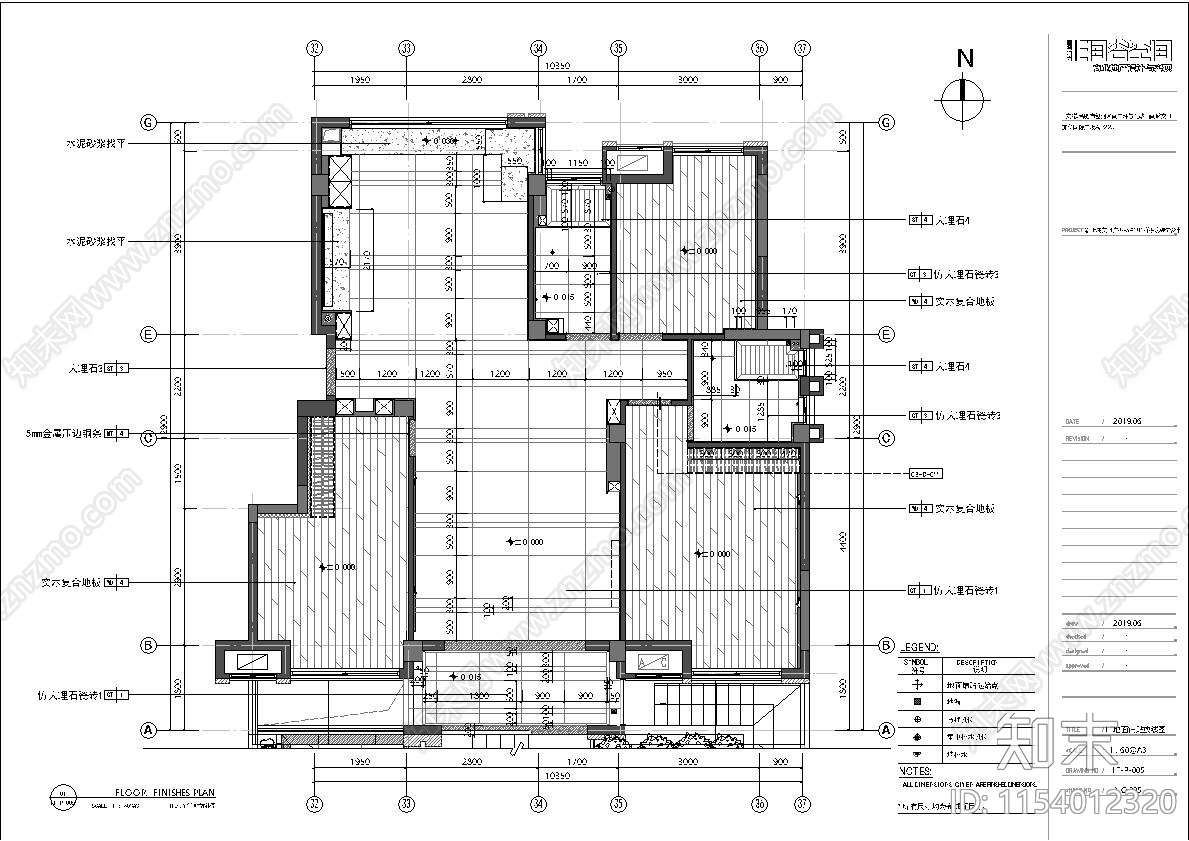 某小区室内设计cad施工图下载【ID:1154012320】