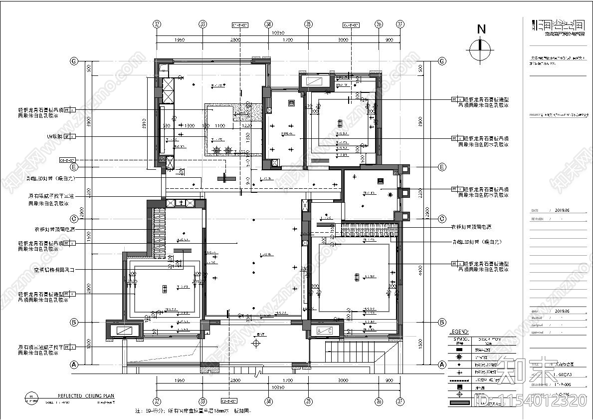 某小区室内设计cad施工图下载【ID:1154012320】