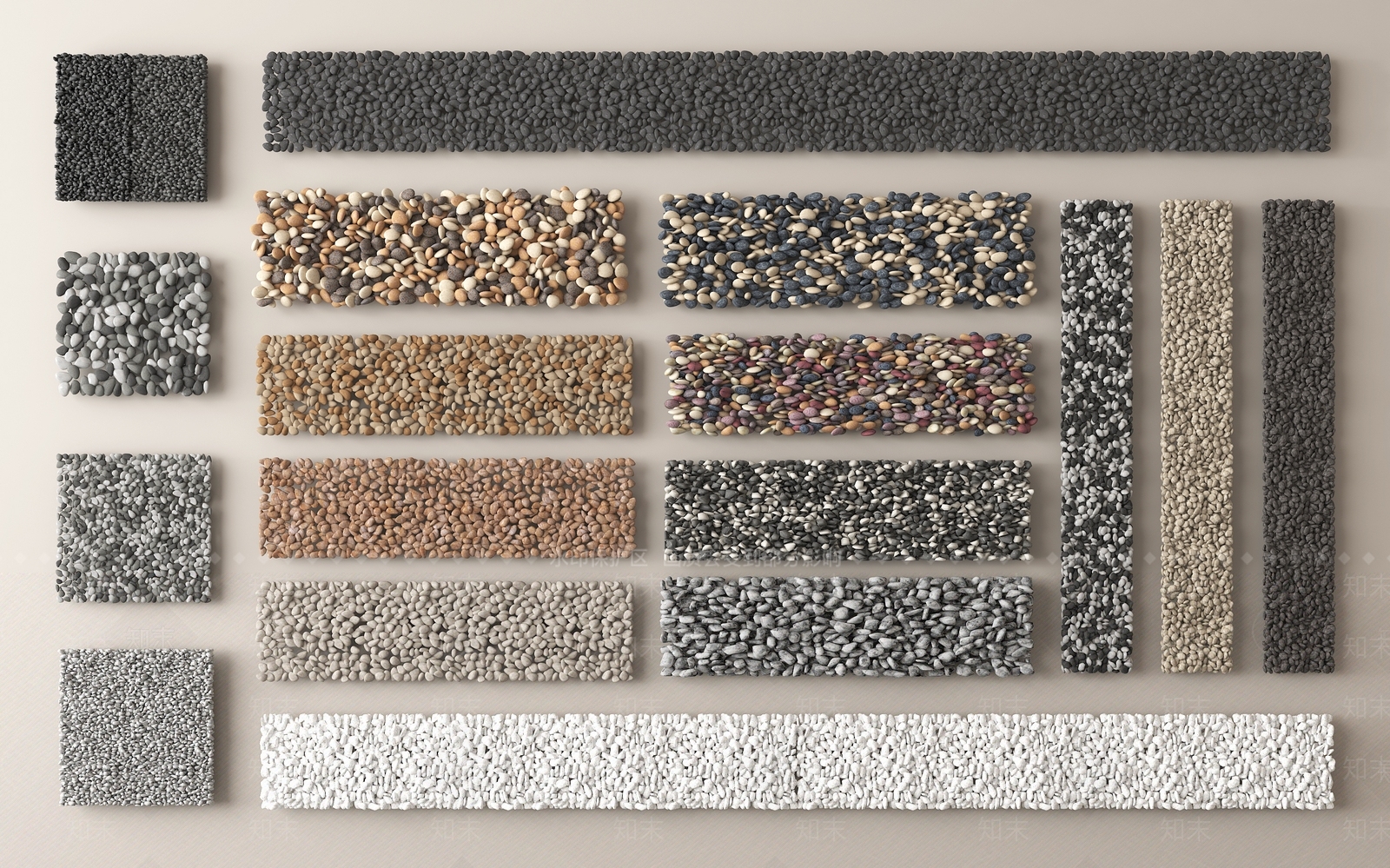 现代鹅卵石3D模型下载【ID:1154014711】