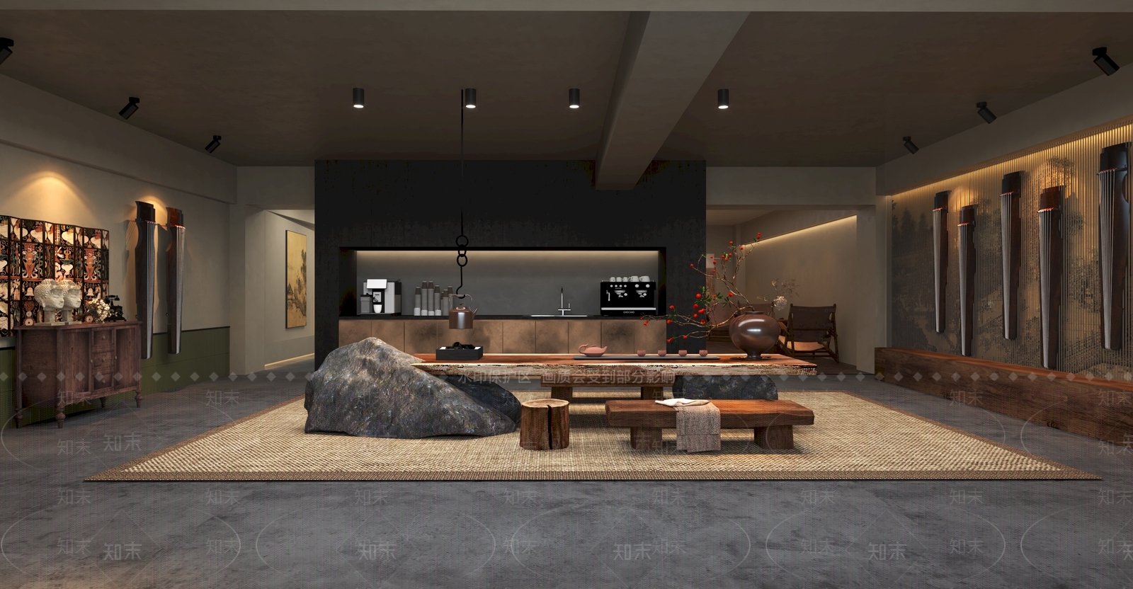 新中式茶馆3D模型下载【ID:1154024973】