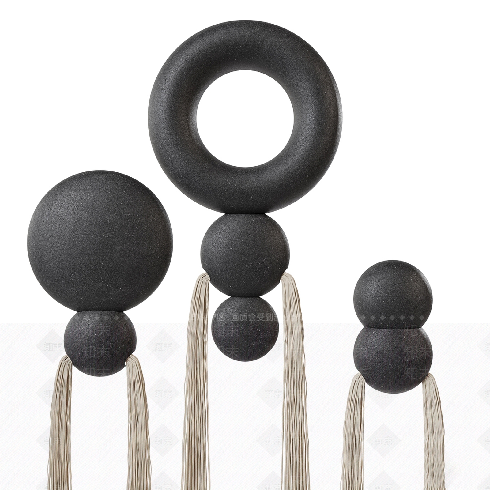 北欧波希米亚风流苏挂件3D模型下载【ID:1154025021】