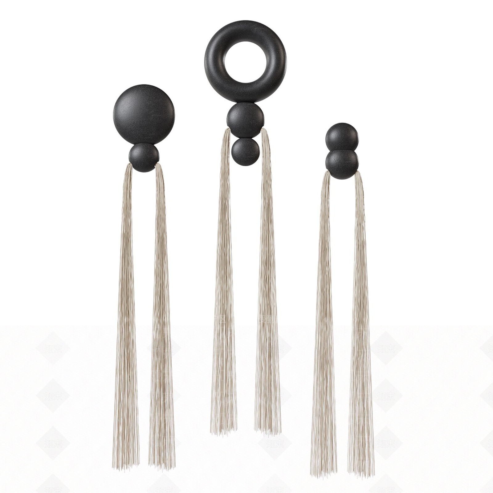 北欧波希米亚风流苏挂件3D模型下载【ID:1154025021】