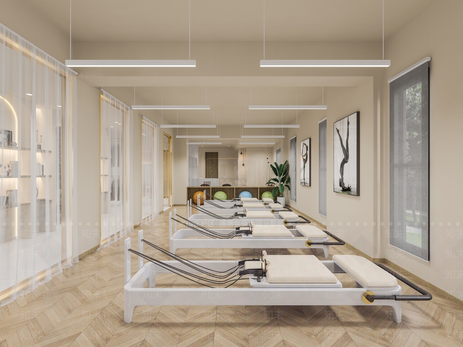 现代瑜伽馆3D模型下载【ID:1154028944】