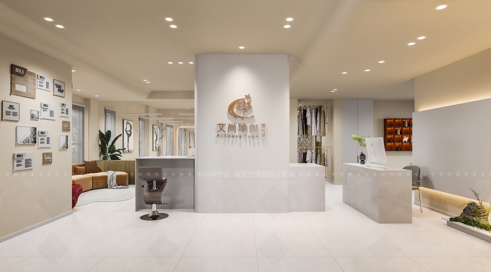 现代瑜伽馆3D模型下载【ID:1154028944】