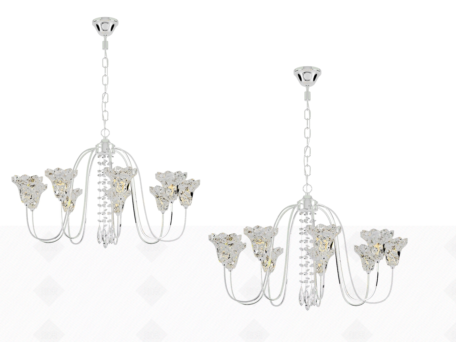 法式简约轻奢吊3D模型下载【ID:1154028789】