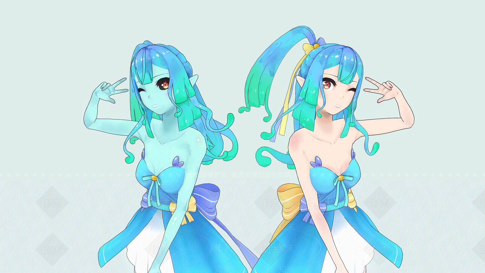 动漫女孩3D模型下载【ID:1154031946】