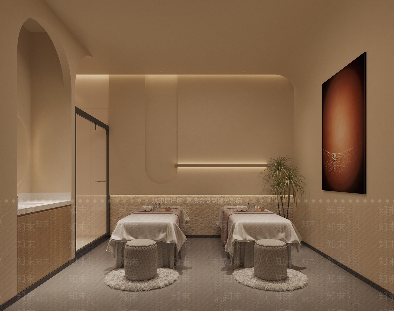 现代美容包间3D模型下载【ID:1154034114】