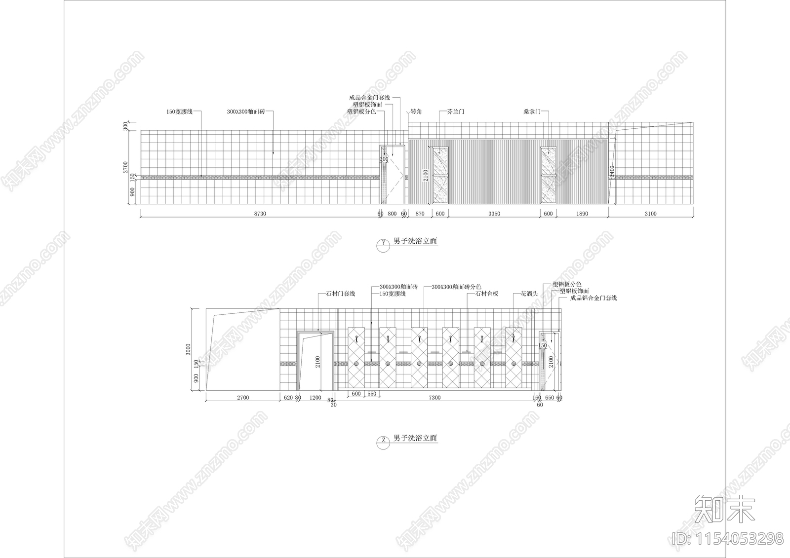 1510㎡汤泉cad施工图下载【ID:1154053298】