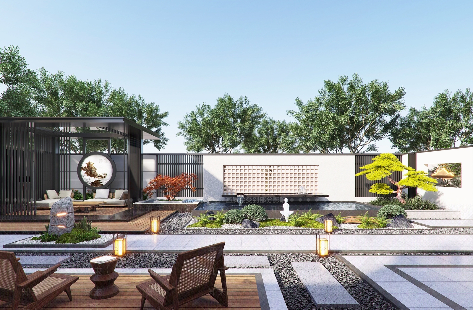 新中式居家庭院3D模型下载【ID:1154053759】