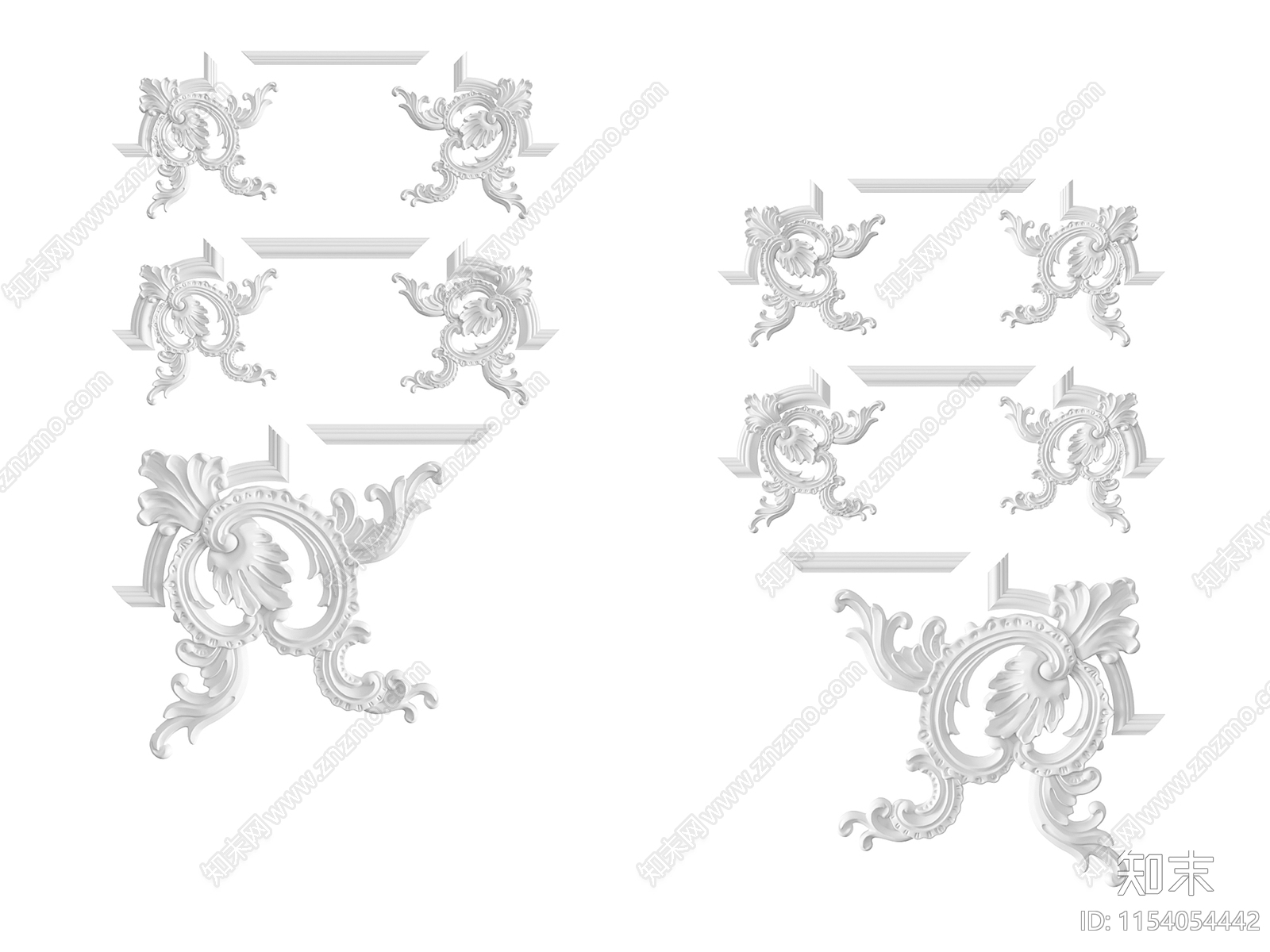 简欧雕花3D模型下载【ID:1154054442】