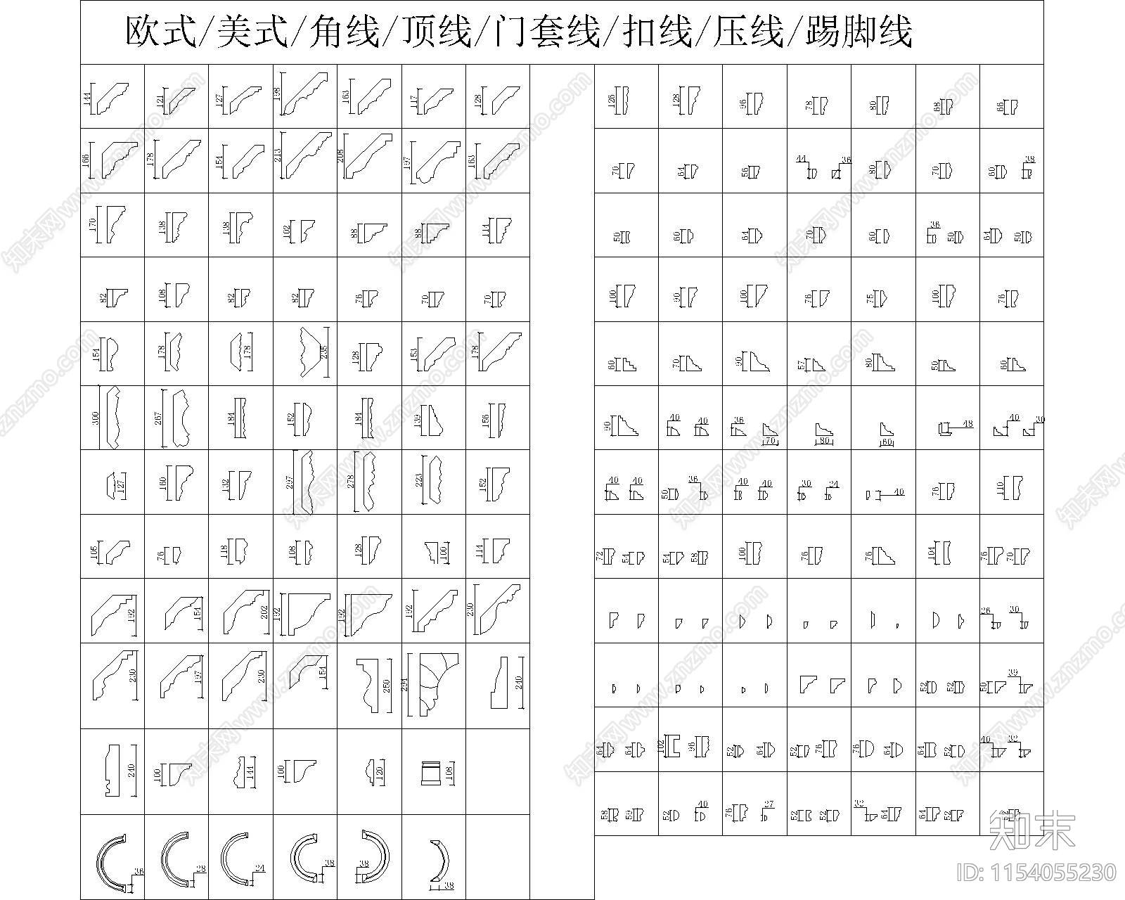 欧式施工图下载【ID:1154055230】