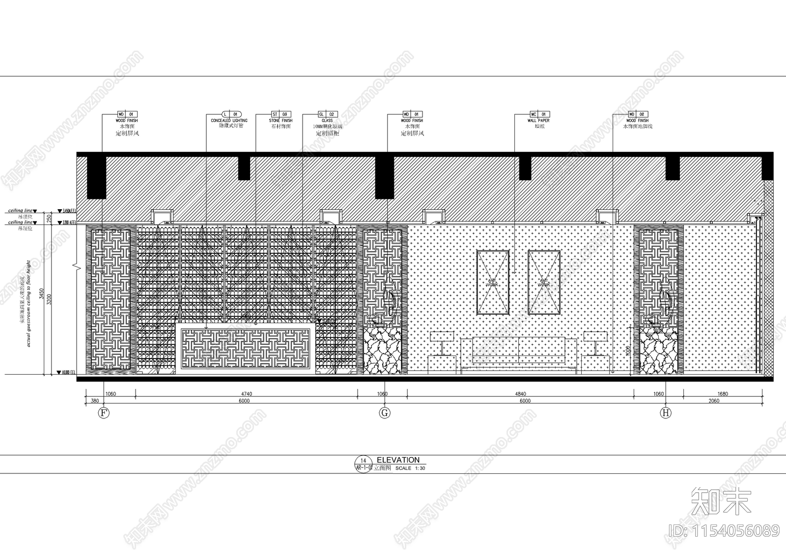 度假酒店cad施工图下载【ID:1154056089】