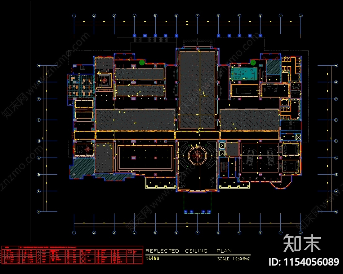 度假酒店cad施工图下载【ID:1154056089】