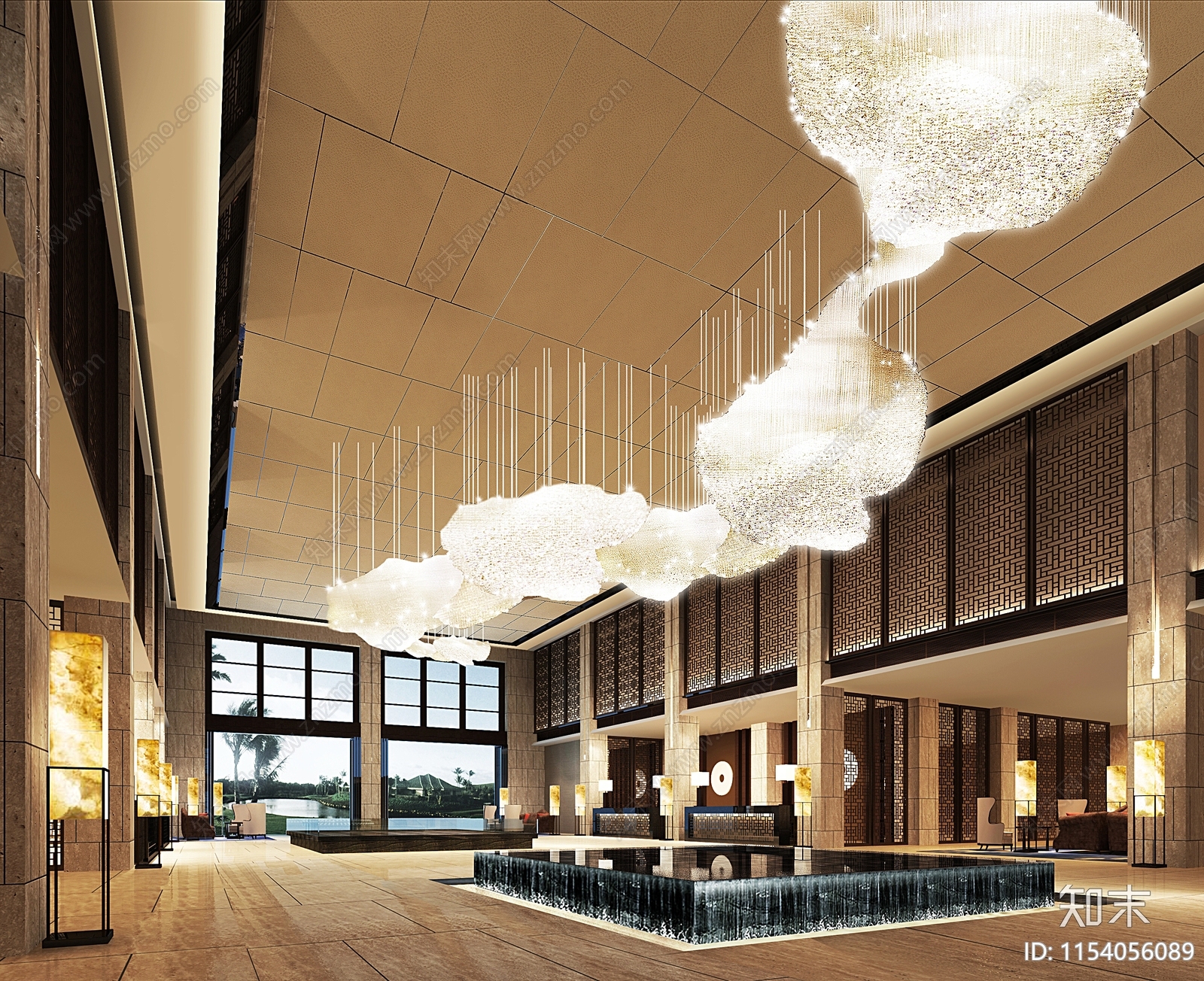 度假酒店cad施工图下载【ID:1154056089】