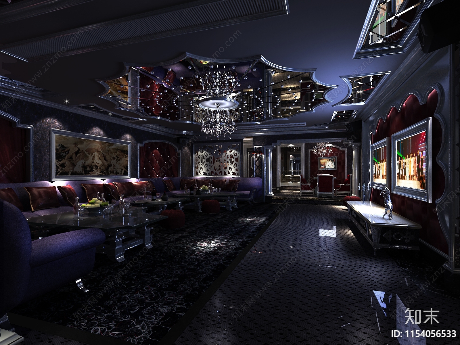 星级夜总会施工cad施工图下载【ID:1154056533】
