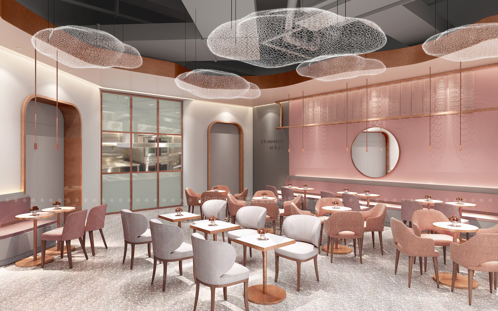 现代轻奢奶茶店SU模型下载【ID:1154061799】