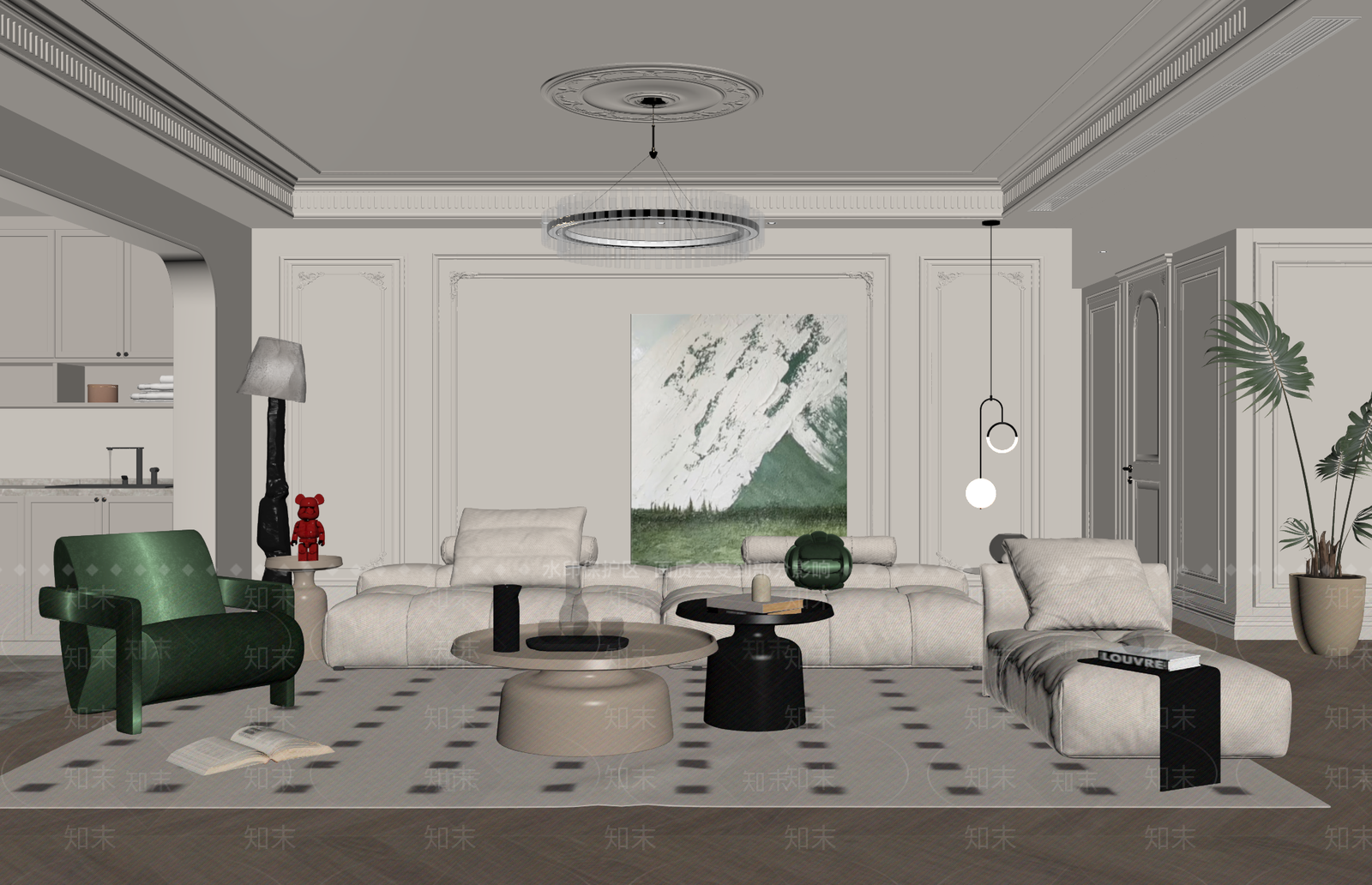 艺术挂画挂画SU模型下载【ID:1227253156】