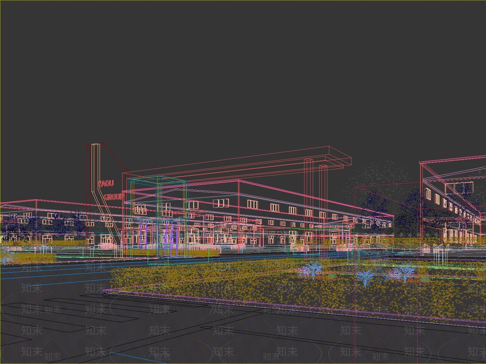 现代企业大门3D模型下载【ID:1154070092】