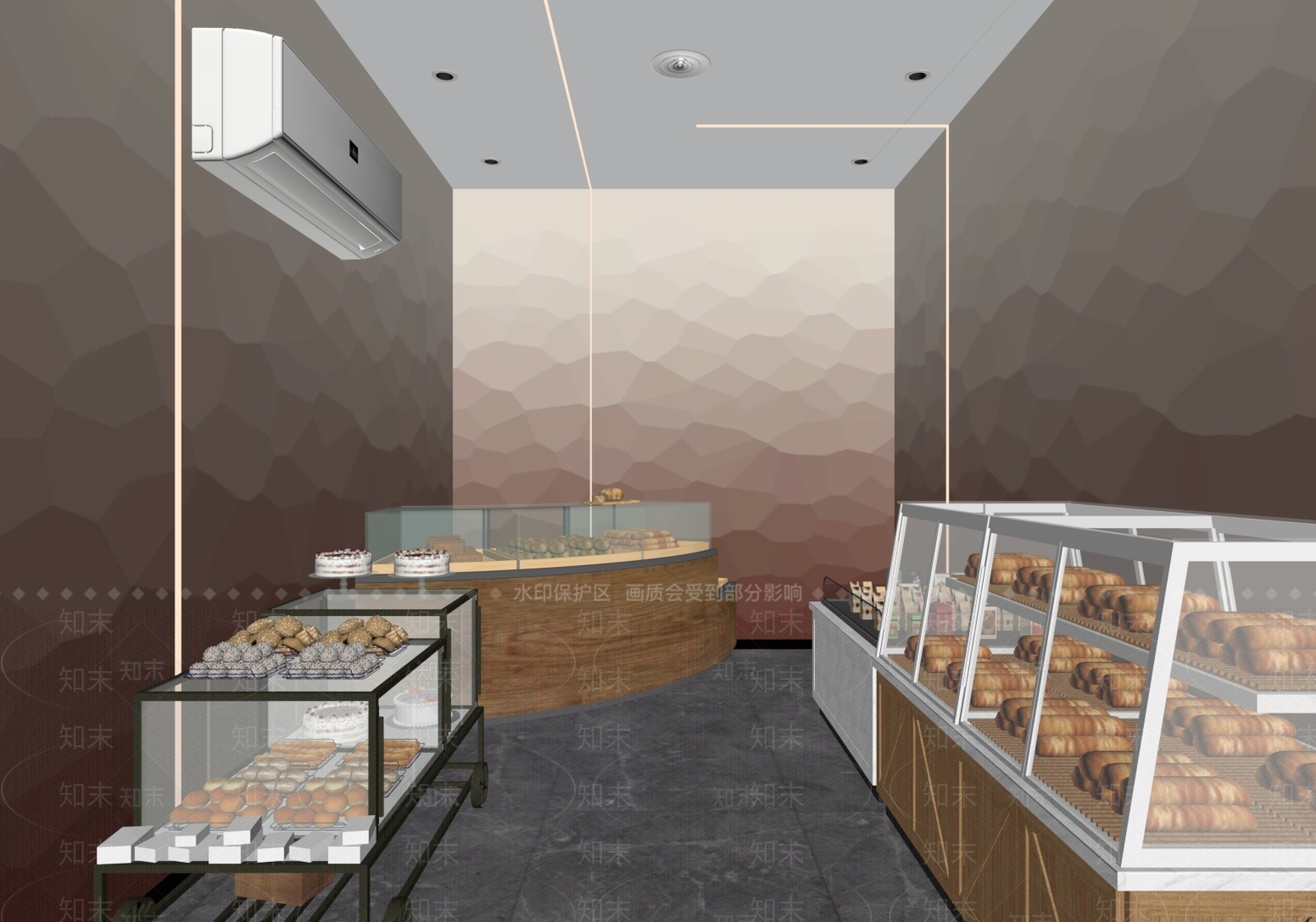 现代甜品面包店SU模型下载【ID:1154069878】