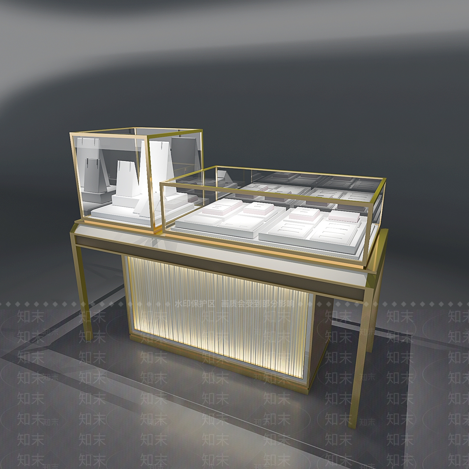 现代珠宝展示柜3D模型下载【ID:1154071272】