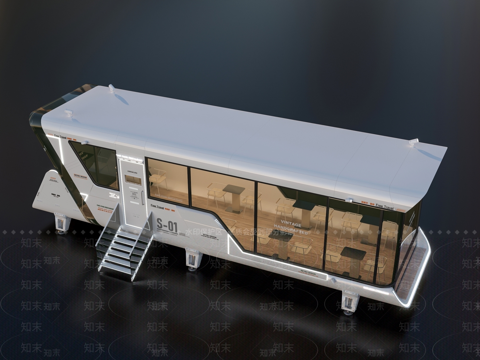 现代民宿太空舱3D模型下载【ID:1154073071】