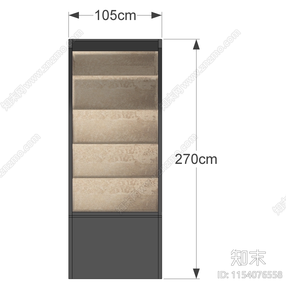 现代床具构件SU模型下载【ID:1154076558】