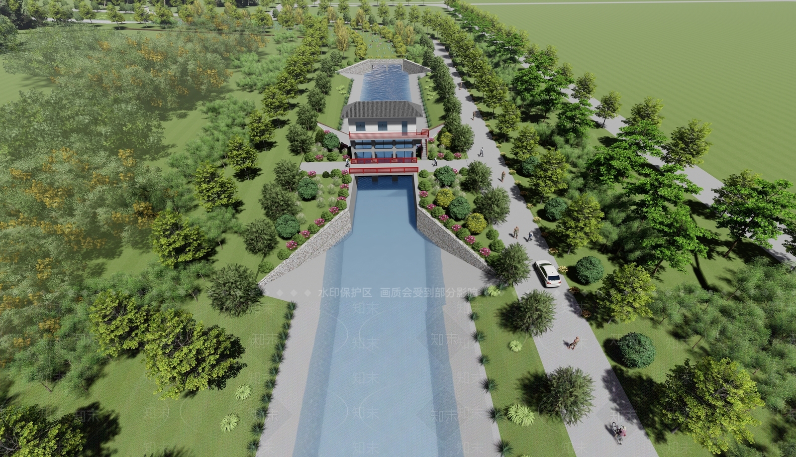 现代水利SU模型下载【ID:1154082442】