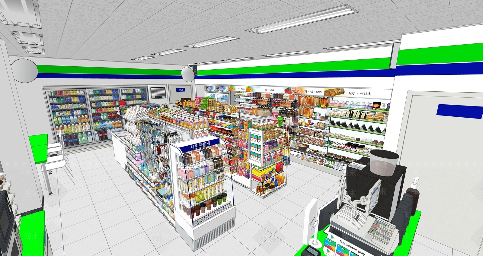 现代711便利店SU模型下载【ID:1154083151】