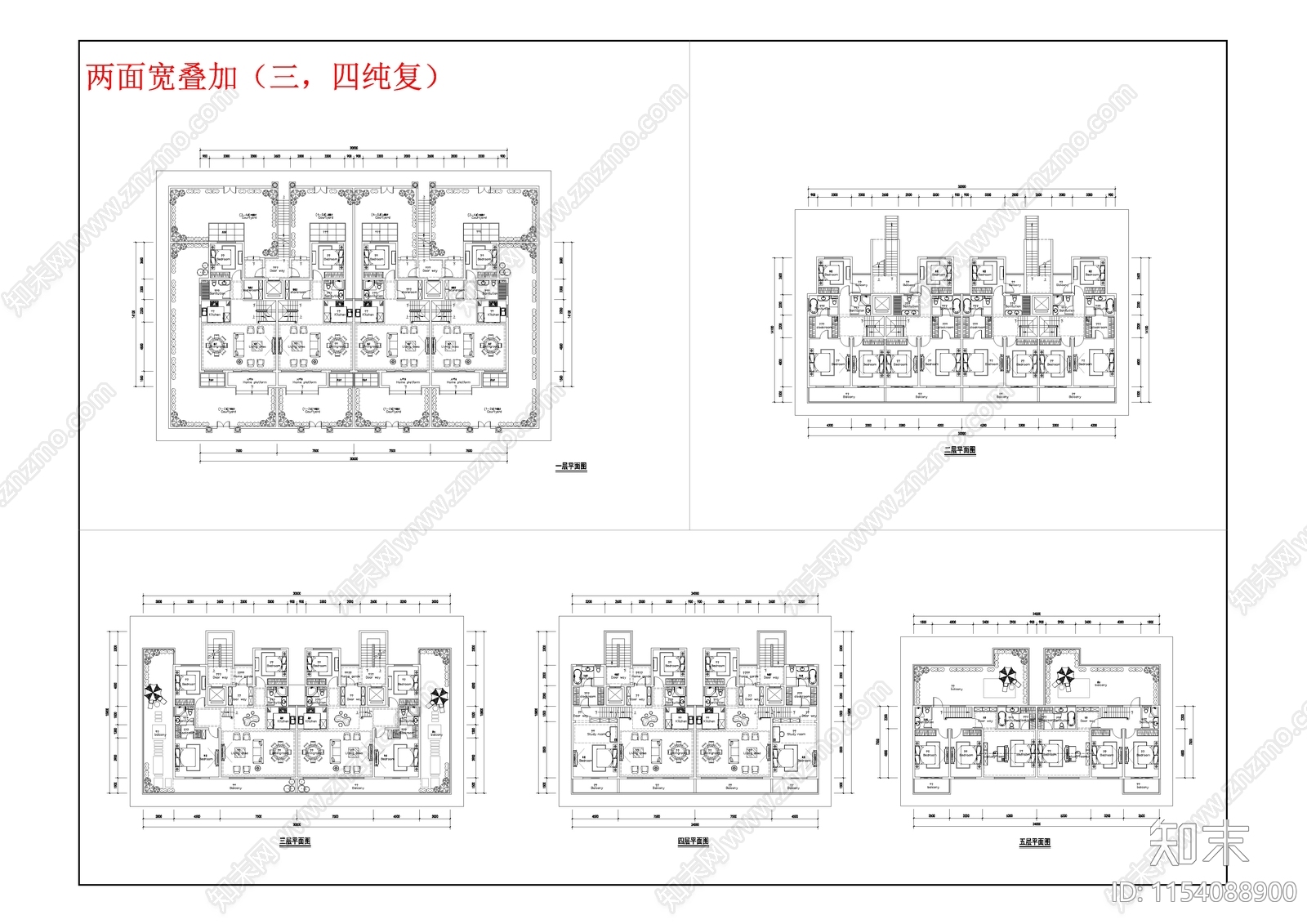 19套cad施工图下载【ID:1154088900】