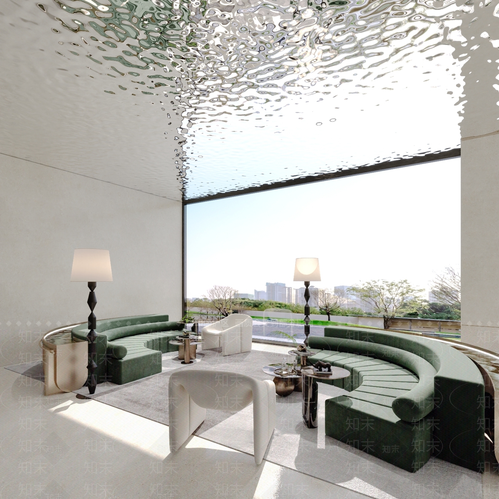 现代卡座沙发3D模型下载【ID:1154095520】