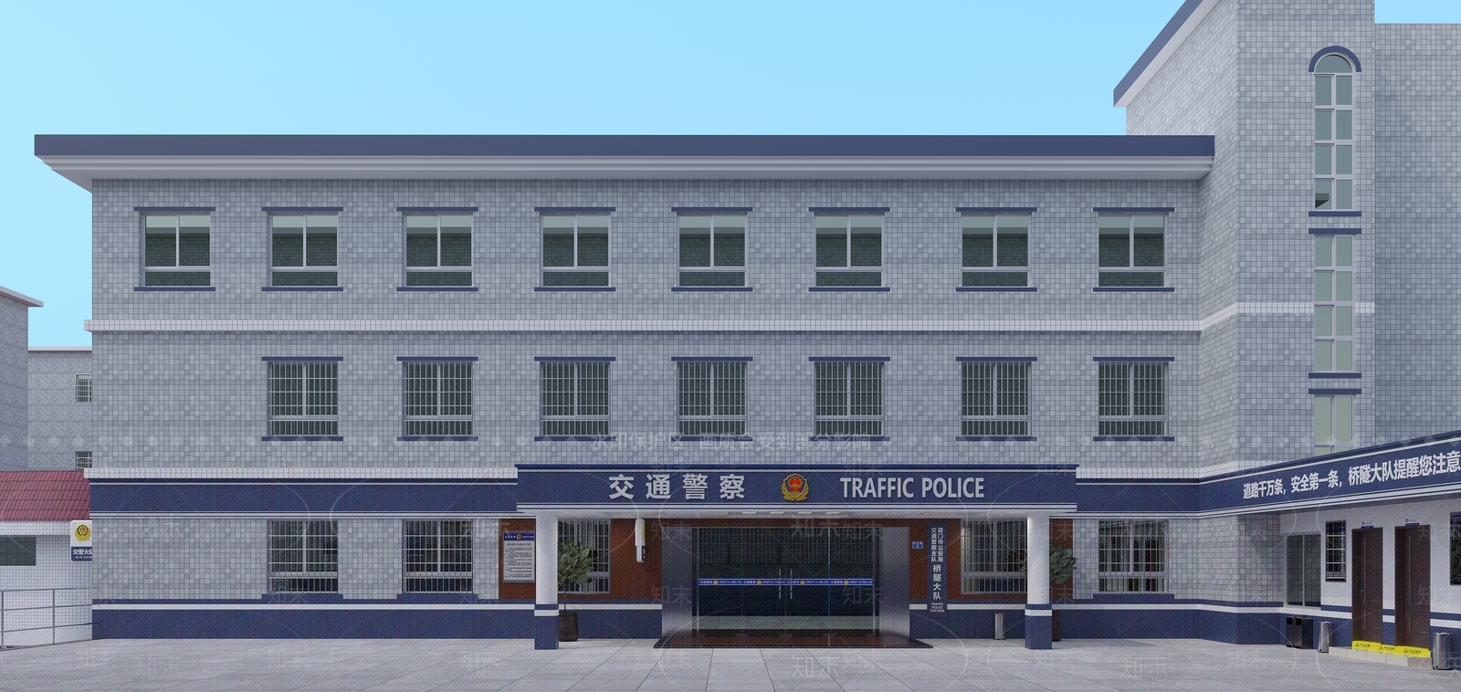 现代公安局3D模型下载【ID:1154096736】