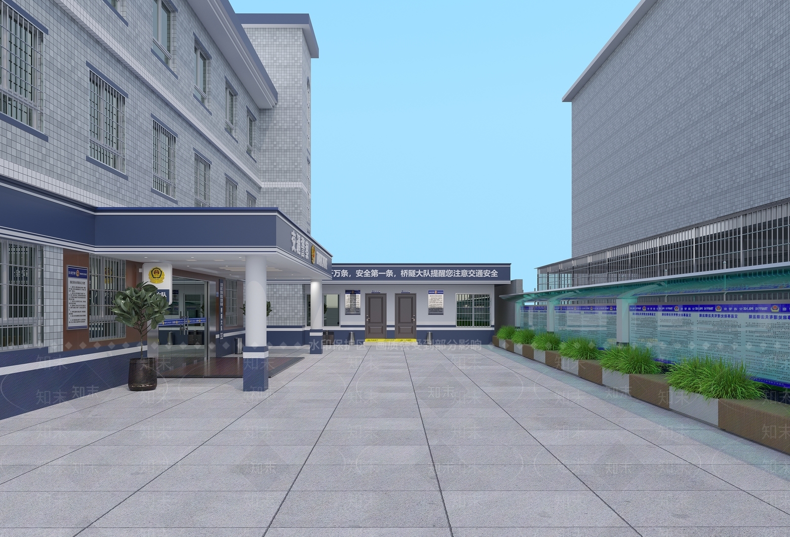 现代公安局3D模型下载【ID:1154096736】