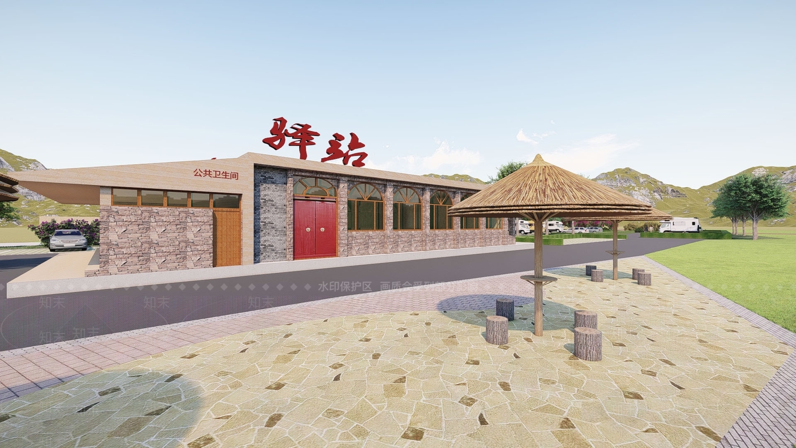 现代乡村旅游驿站SU模型下载【ID:1154098628】