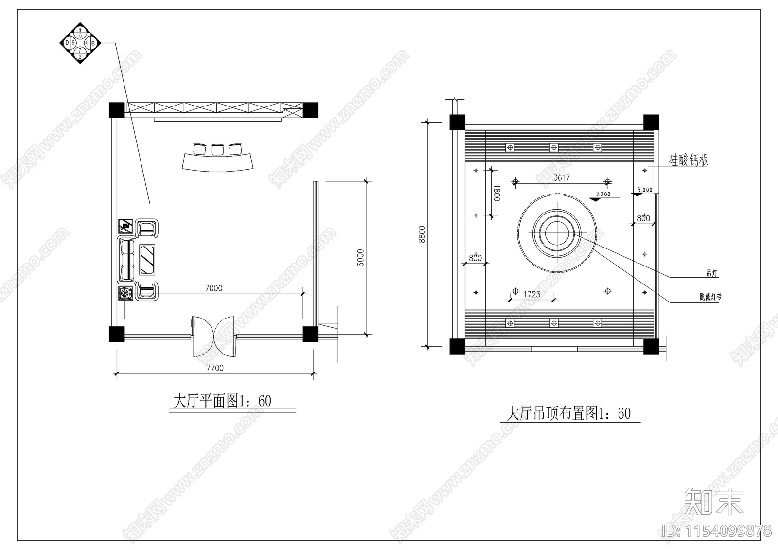 办公室cad施工图下载【ID:1154099878】