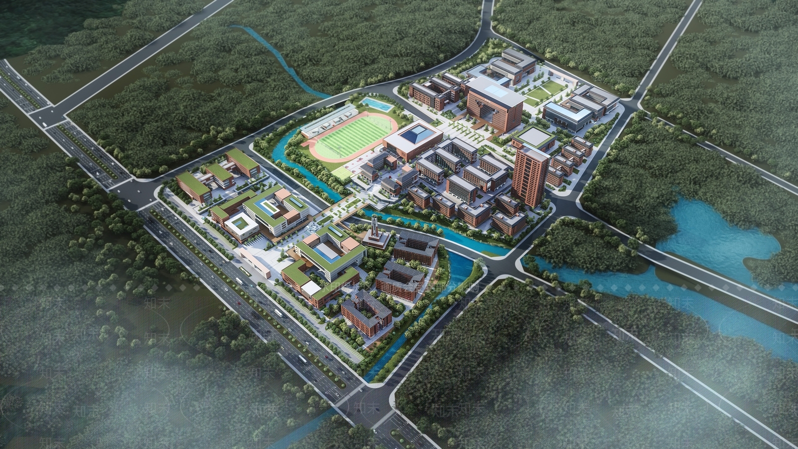 现代学校SU模型下载【ID:1154139448】