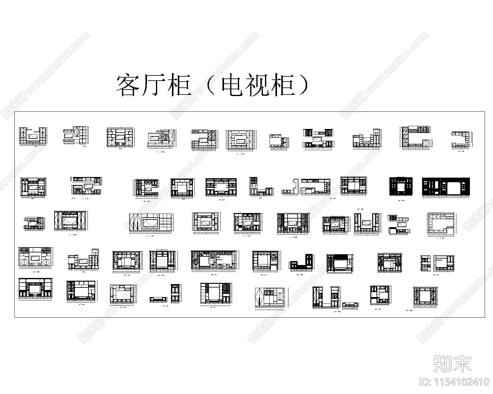45套cad施工图下载【ID:1154102410】