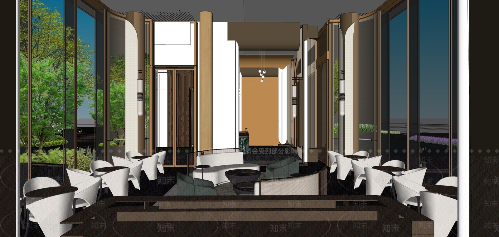 现代售楼处SU模型下载【ID:1154156174】