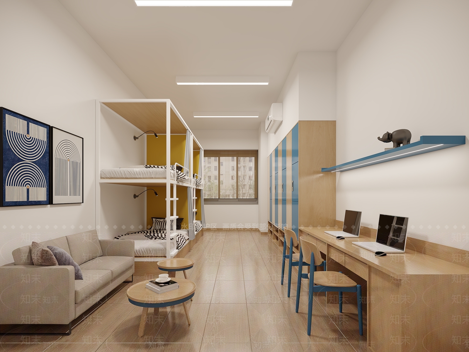 现代宿舍3D模型下载【ID:1154113430】