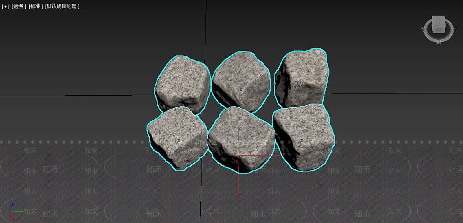 现代景观石组合3D模型下载【ID:1154116109】