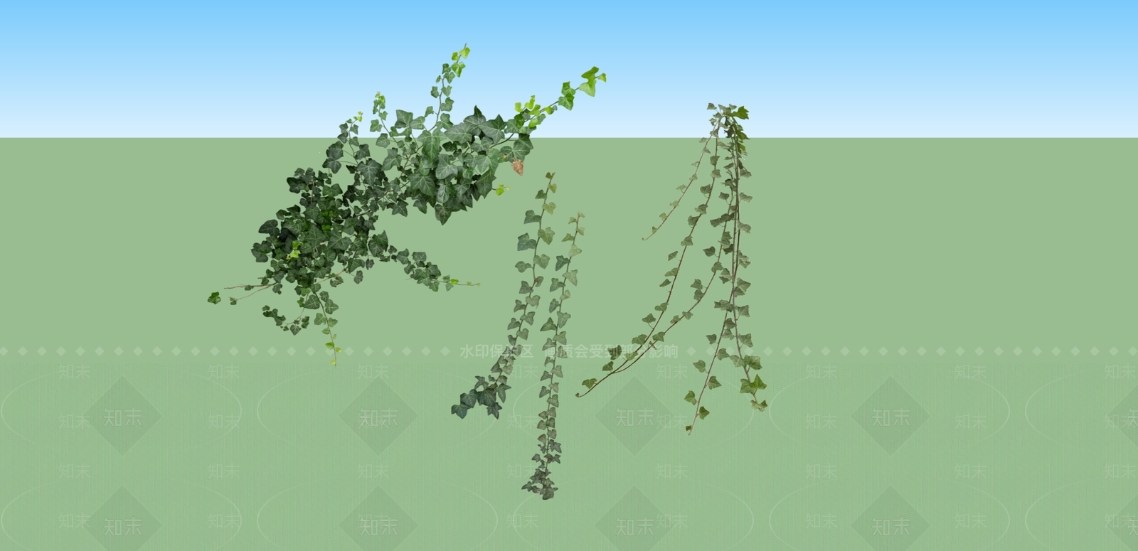 2D绿色植物SU模型下载【ID:1154135994】
