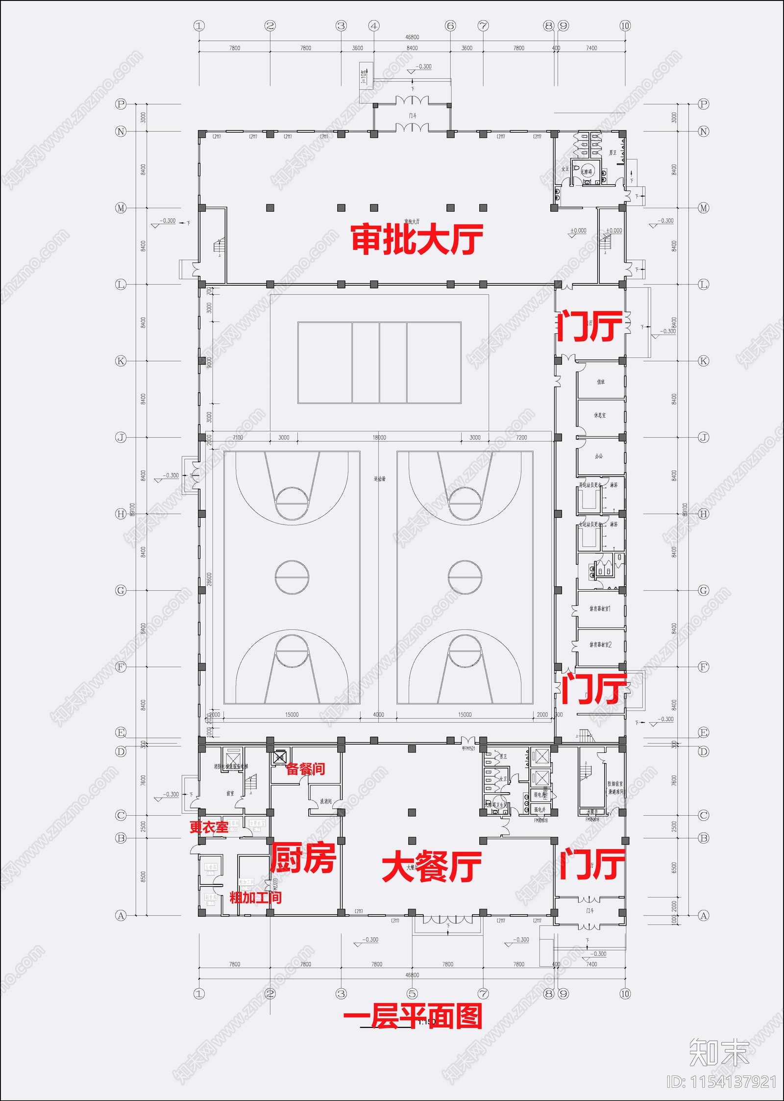 现代老年公寓建筑平面图cad施工图下载【ID:1154137921】