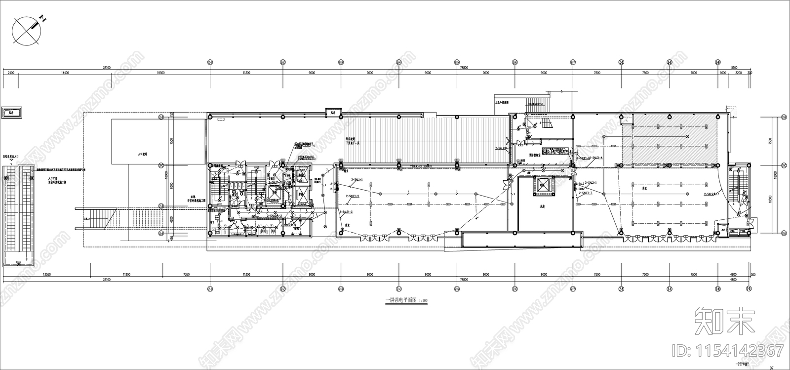 某多层商业街建筑电气cad施工图下载【ID:1154142367】