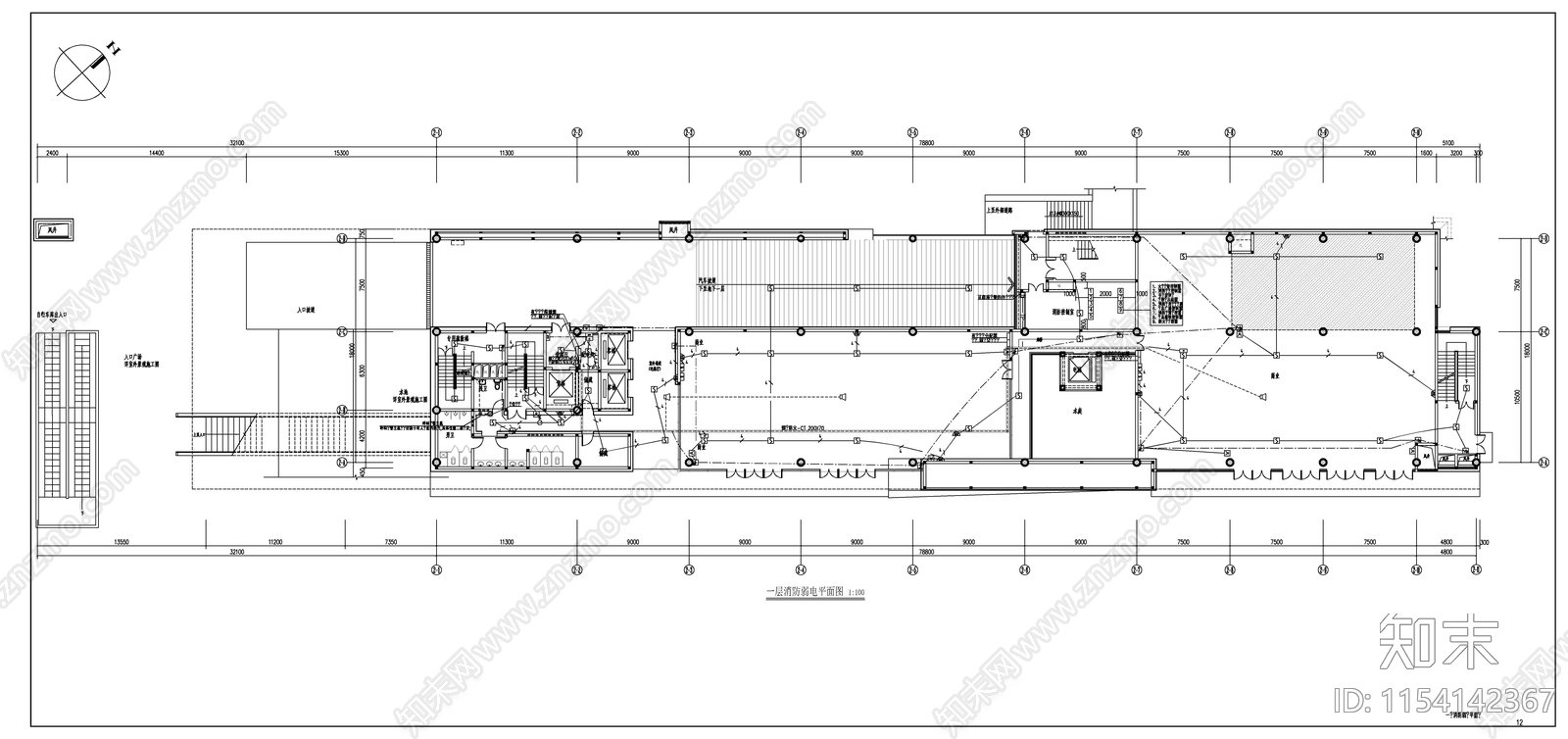 某多层商业街建筑电气cad施工图下载【ID:1154142367】