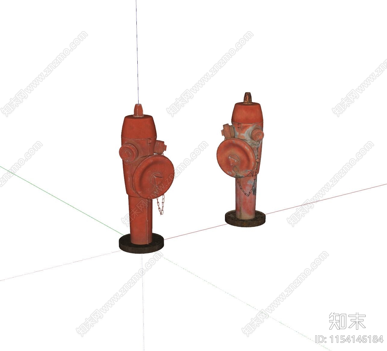 老旧户外消防栓SU模型下载【ID:1154146184】